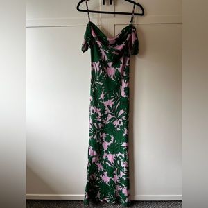Club L London Long Green & Pink‎ Maxi Dress- Size US 6
